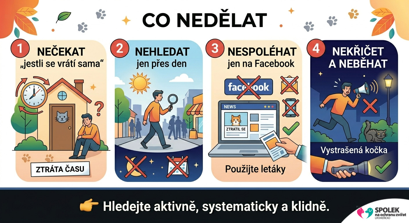 Ztracená kočka - co při hledání nedělat